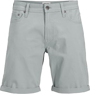 JACK & JONES Men's Denim Shorts with Coin Pockets Regular Fit Half Pants Zip Fly Summer