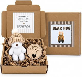 Mermaid Mary's Bear hug | Worry Bear | Sending you a pocket hug in the post | Mini pocket bears in white