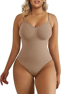 SHAPERX Women's Slimming Body Shaper Bodysuit Flat Tummy Shapewear