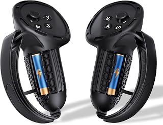 SUPERUS Upgraded Controller Grips Cover Compatible with Meta Quest 3S/Quest 3 Accessories, All-Silicone Controller Grips for Quest 3S/Quest 3 with Battery Opening and Knuckle Straps Protector