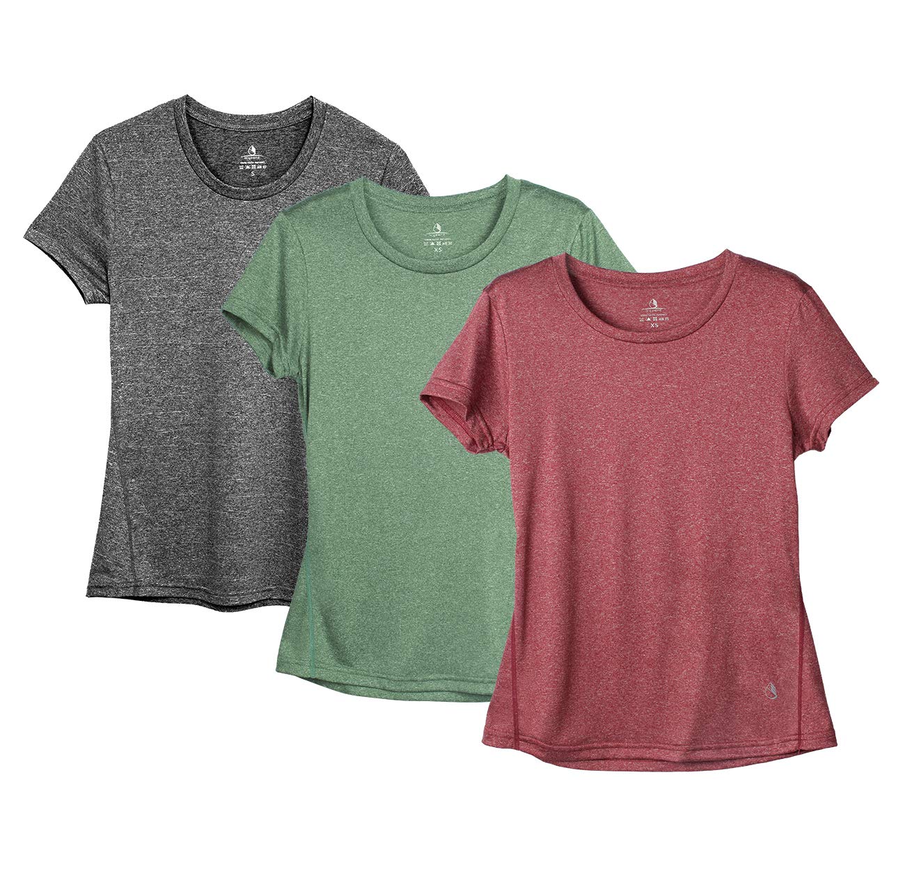 icyzone Women's Workout Running T-Shirt Activewear Yoga Gym Short Sleeve Tops Sp