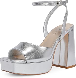 Modatope Platform Heels for Women Chunky Heel Open Toe Ankle Strap Sandals