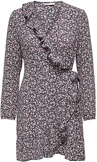 ONLY Onlcarly L/S Wrap Short Dress Noos Wvn Dress for Women