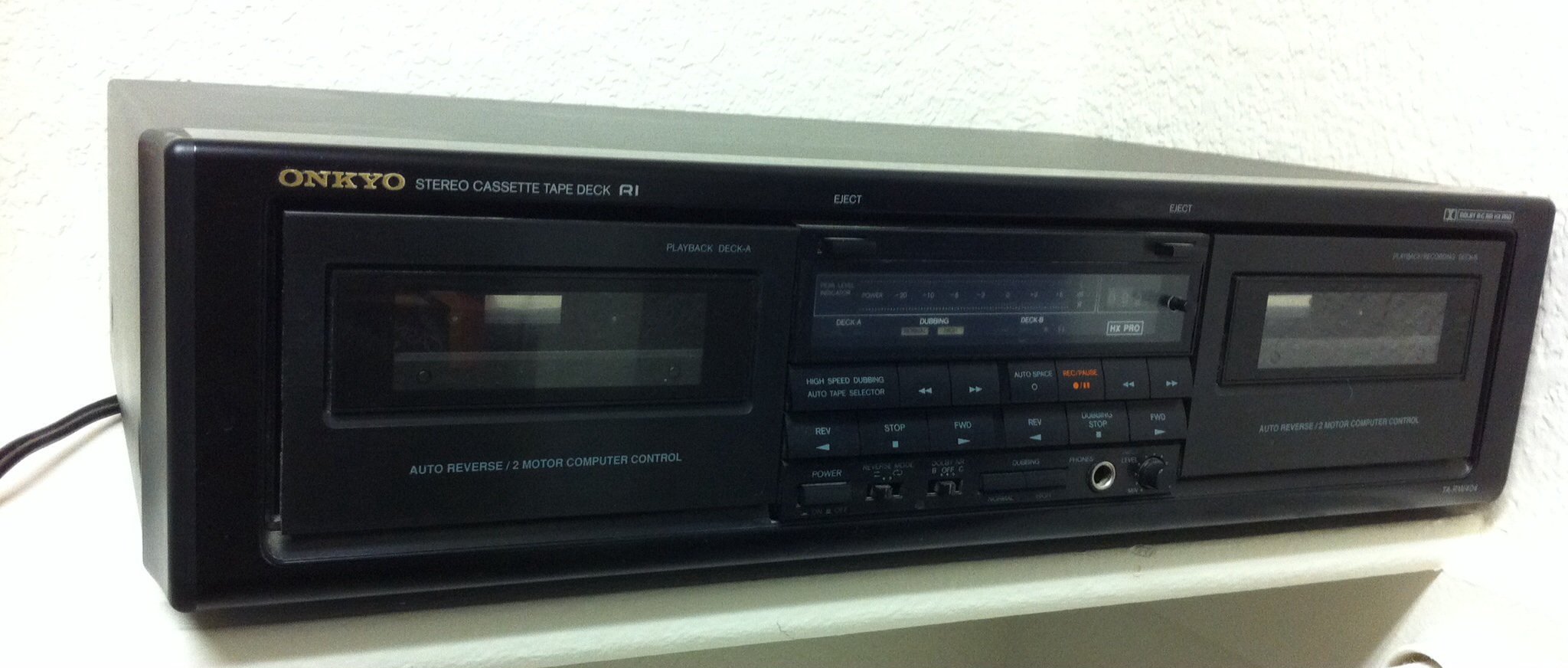 Onkyo TA-RW404 Stereo Double Cassette Player Recorder Deck Dolby System Dual Tap