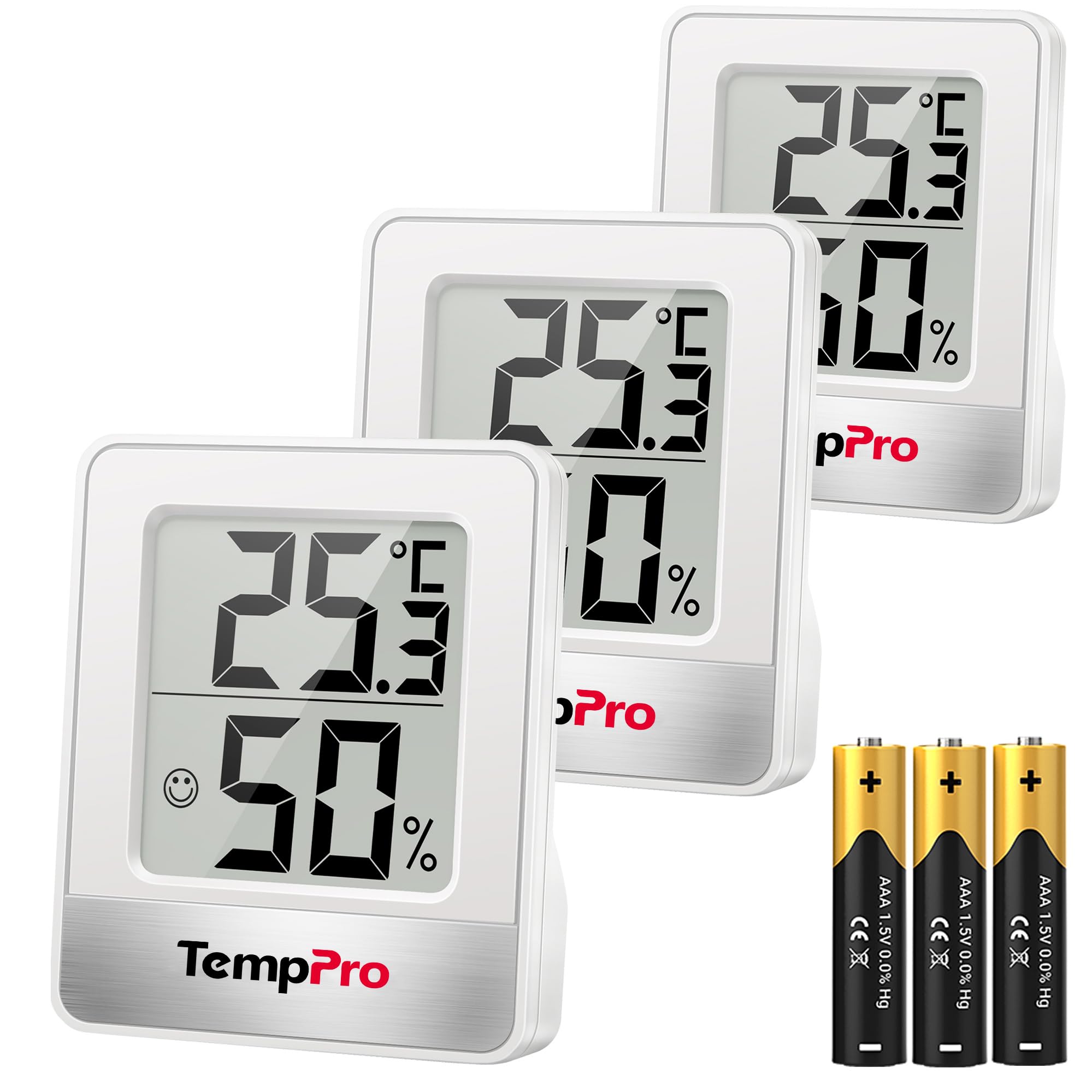 TempPro Thermo-Hygrometer Indoor Digital Hygrometer Room Thermometer | Compact h