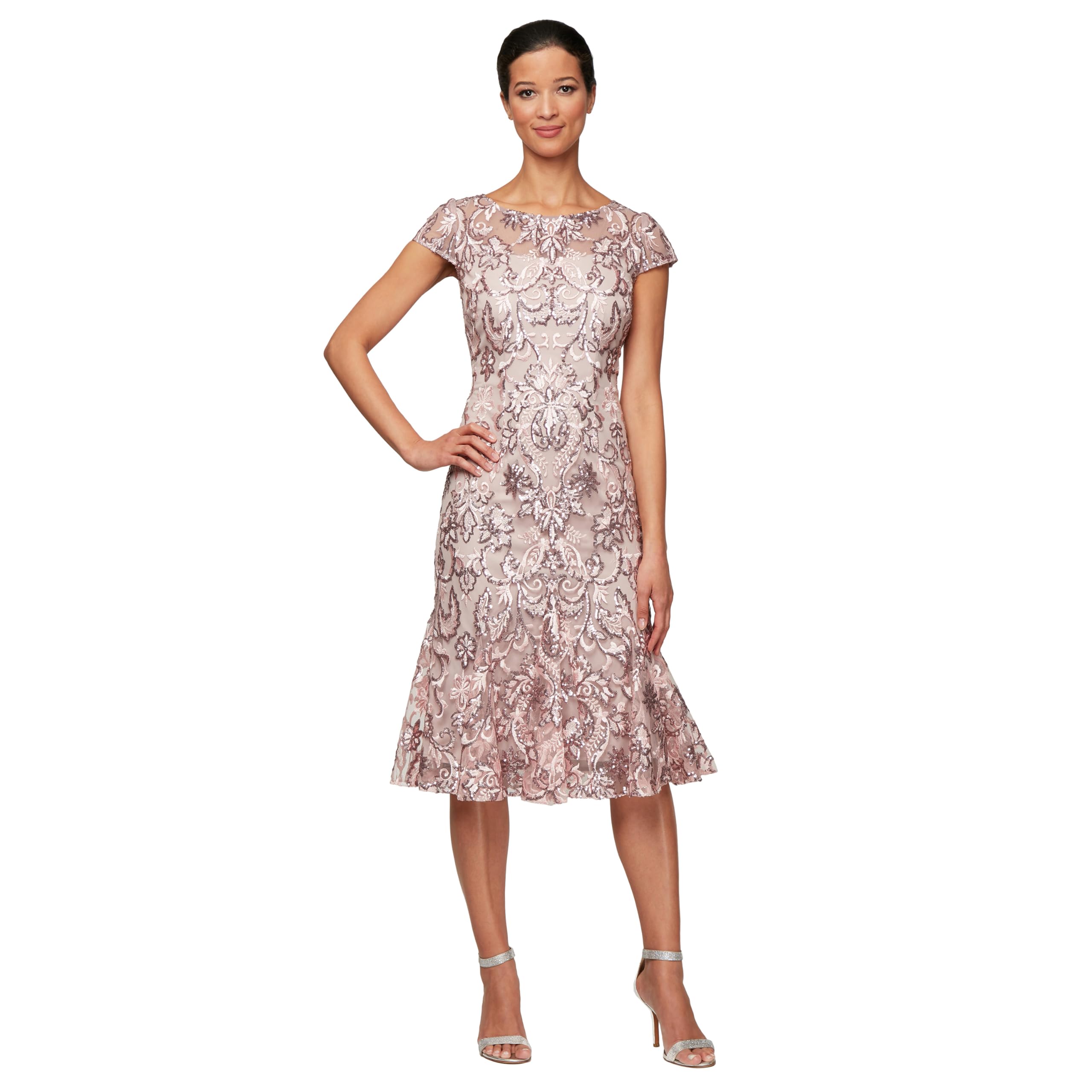 Alex Evenings Long Cold Shoulder Dress (Petite And Regular Sizes) Dress for Moth