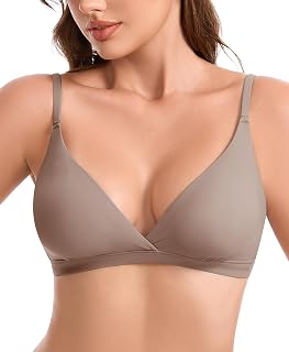 Werena Women's Padded Triangle Bralette Wireless Plunge Bras