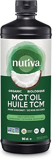 Nutiva Organic MCT Oil, Unflavored, 946 mL | Organic, Non-GMO, Non-BPA | Vegan, Gluten-Free, Keto & Paleo | 14g MCT per Serving & Neutral Flavor for Energy Boost to Coffee, Shakes and Salads