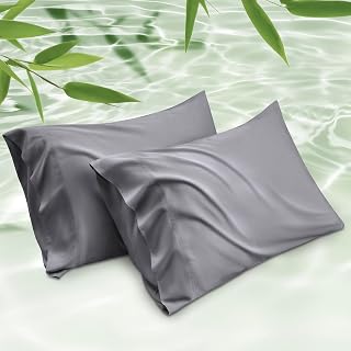 Bedsure Cooling Pillow Cases Pillow Covers Queen 2 Pack Rayon from Bamboo