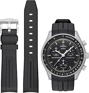 BONACE Strap for Omega x Swatch MoonSwatch/Rolex Watch/SEIKO Watch 20mm,Silicone Replacement Strap for Omega X Swatch Moonswatch Speedmaster Watch No Gap