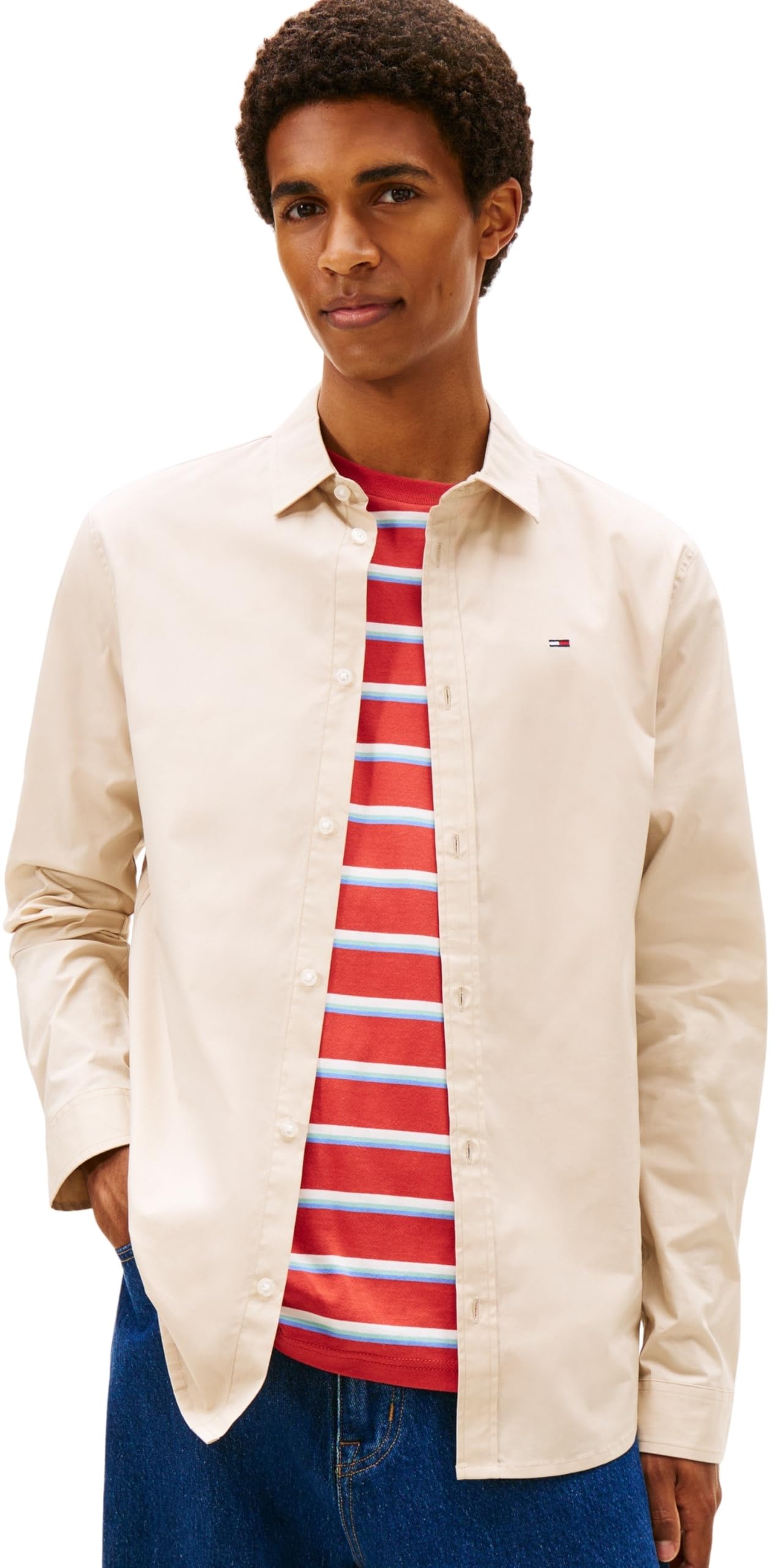 Tommy Jeans Men's Original Stretch Shirt Slim Fit