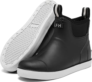 Women's Deck Boots, Waterproof Ankle Rain Boots, Fishing & Garden Boots