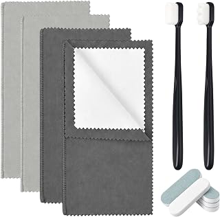 YztCzl 11 PCS Jewelry Cleaning Cloth Kit, 7.87" × 7.87" / 10" × 12" | Silver Polishing Cloth, Ultra-Soft Brushes, Silver Polishing Stick for Cleaning Silver, Gold, Diamonds, Platinum, Gemstones