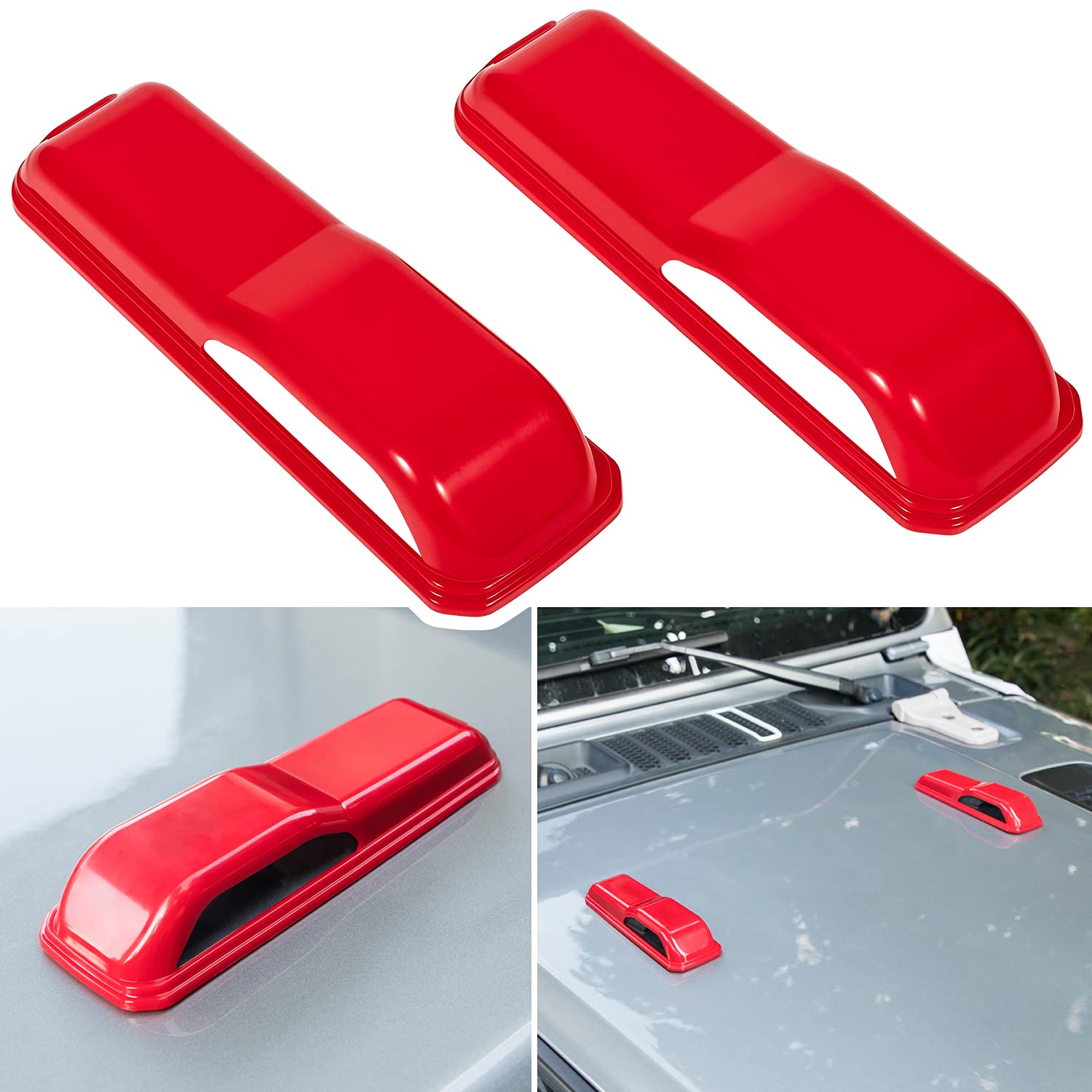 Engine Hood Hinge Cover Exterior Accessories Decoration for Jeep Wrangler JL JLU