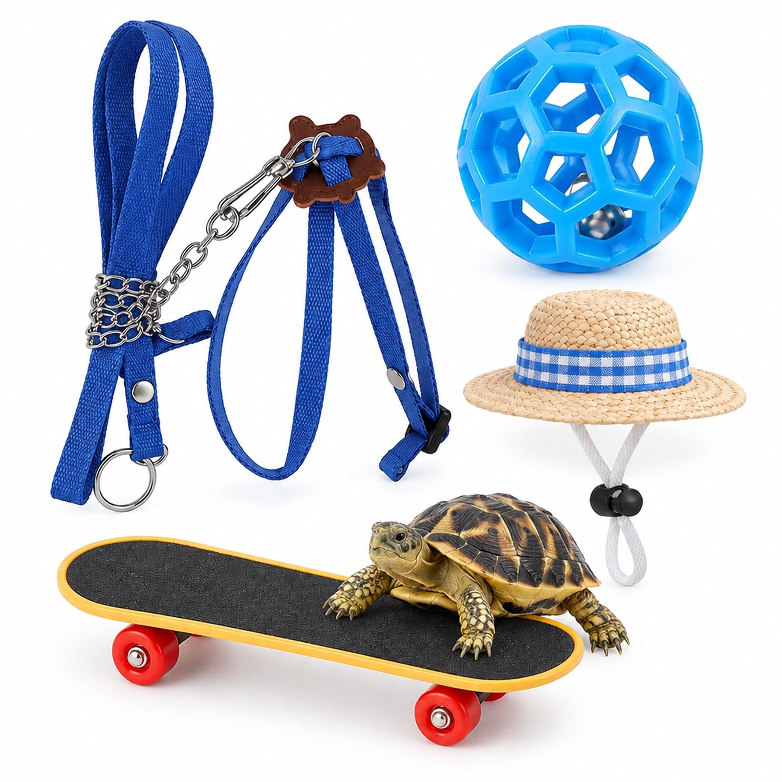 JBLJDWD 4PCS Tortoise Accessories Set with Feeding Ball, Multi Functional Reptil