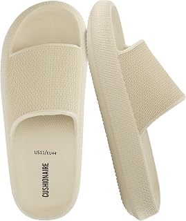 CUSHIONAIRE Men's Feather cloud recovery pool slide with +Comfort
