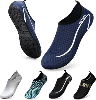 WateLves Women's Men's Quick Dry Super Lightweight Non-Slip Water Shoes for Beach and Snorkeling Unisex