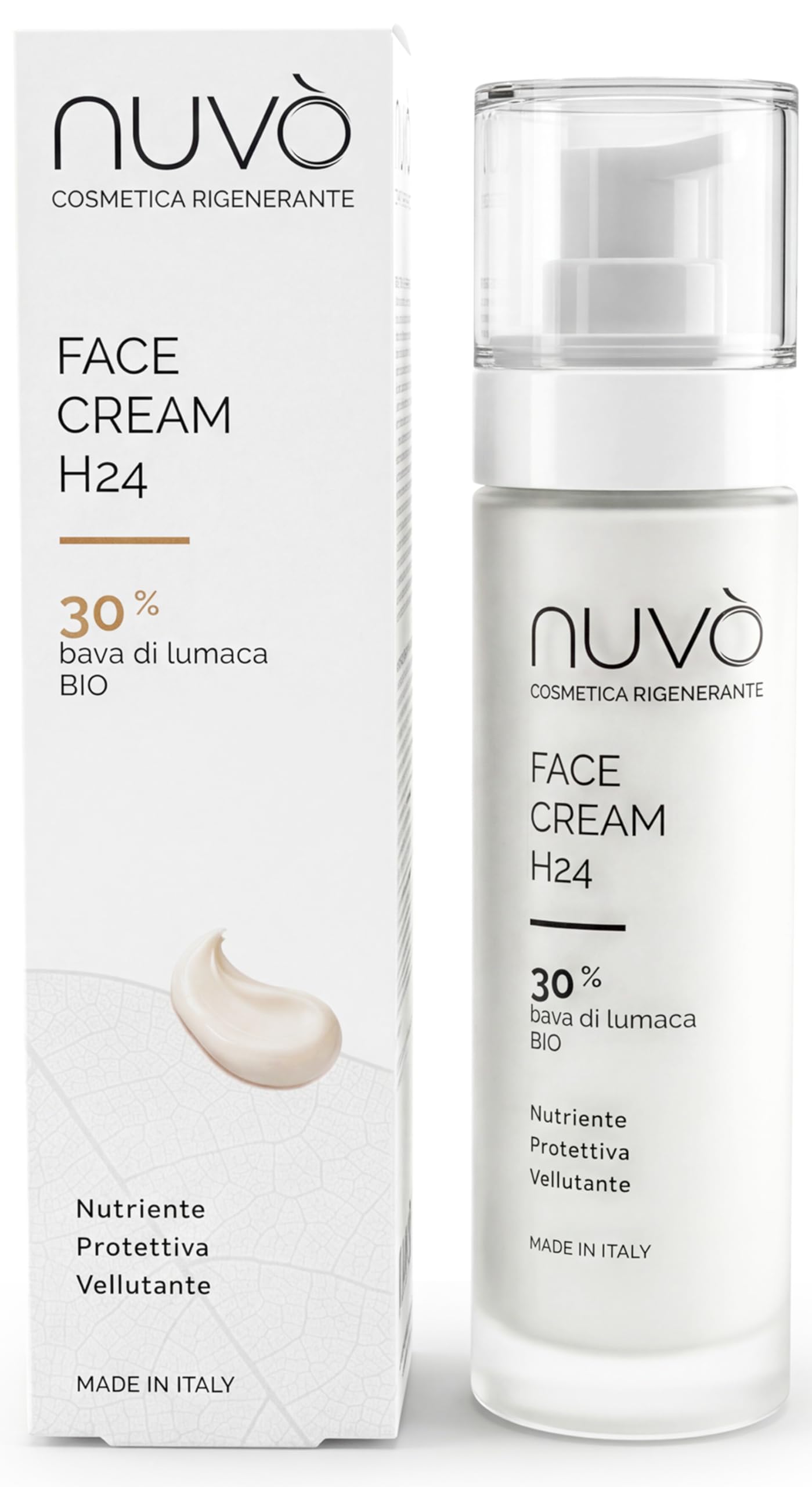 Nuvò - Moisturizing Face Cream, with Snail Slime 30%, 50 ml
