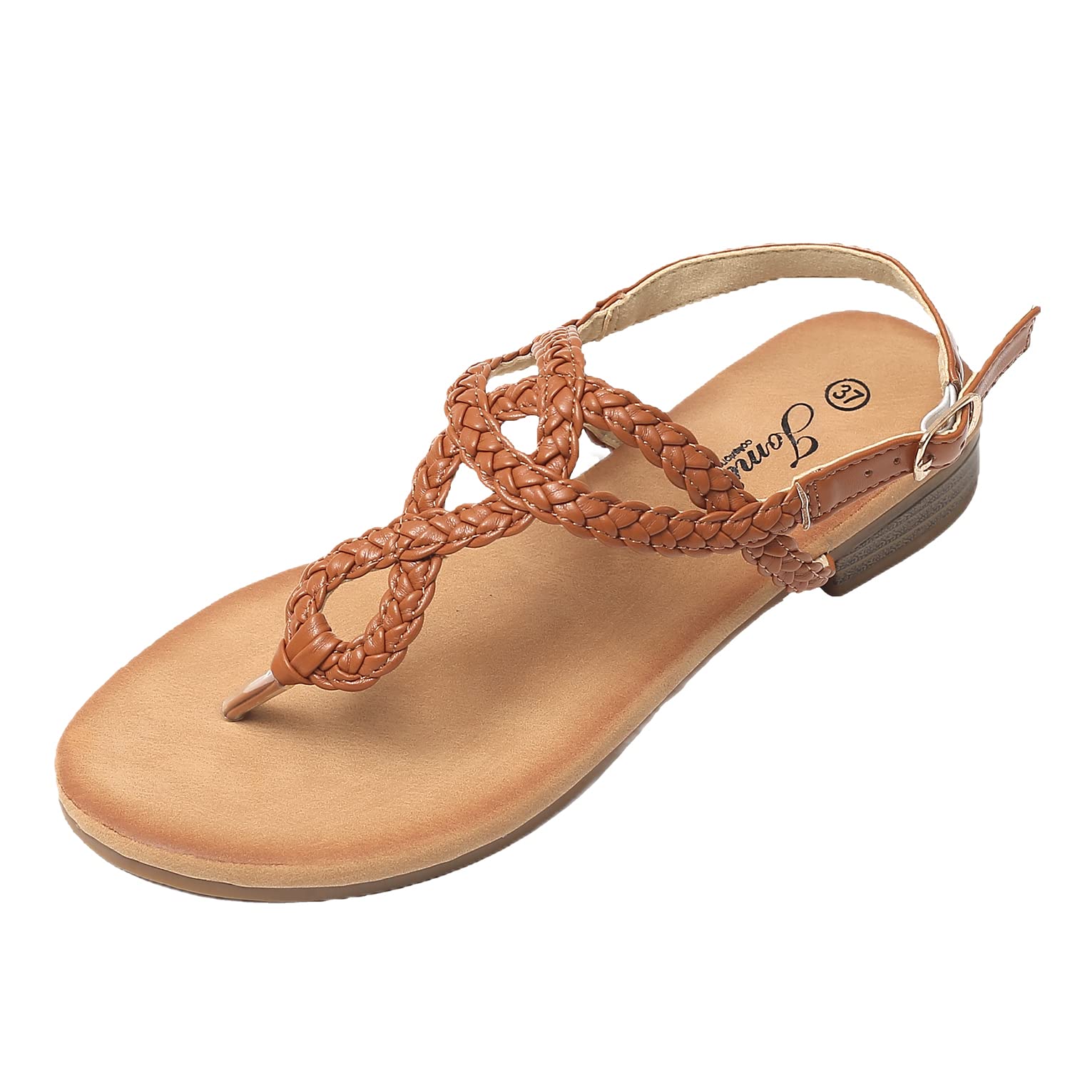 JOMIX Sandals Women Summer Toe Sandals with Wide Heel for Women Low Comfortable 