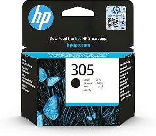 HP 305 Black, Original Ink Cartridge | Compatible with DeskJet 2700, 4100, Envy 6020 Series, 6030, 6420, 6430, 120 Pages (3YM61AE)