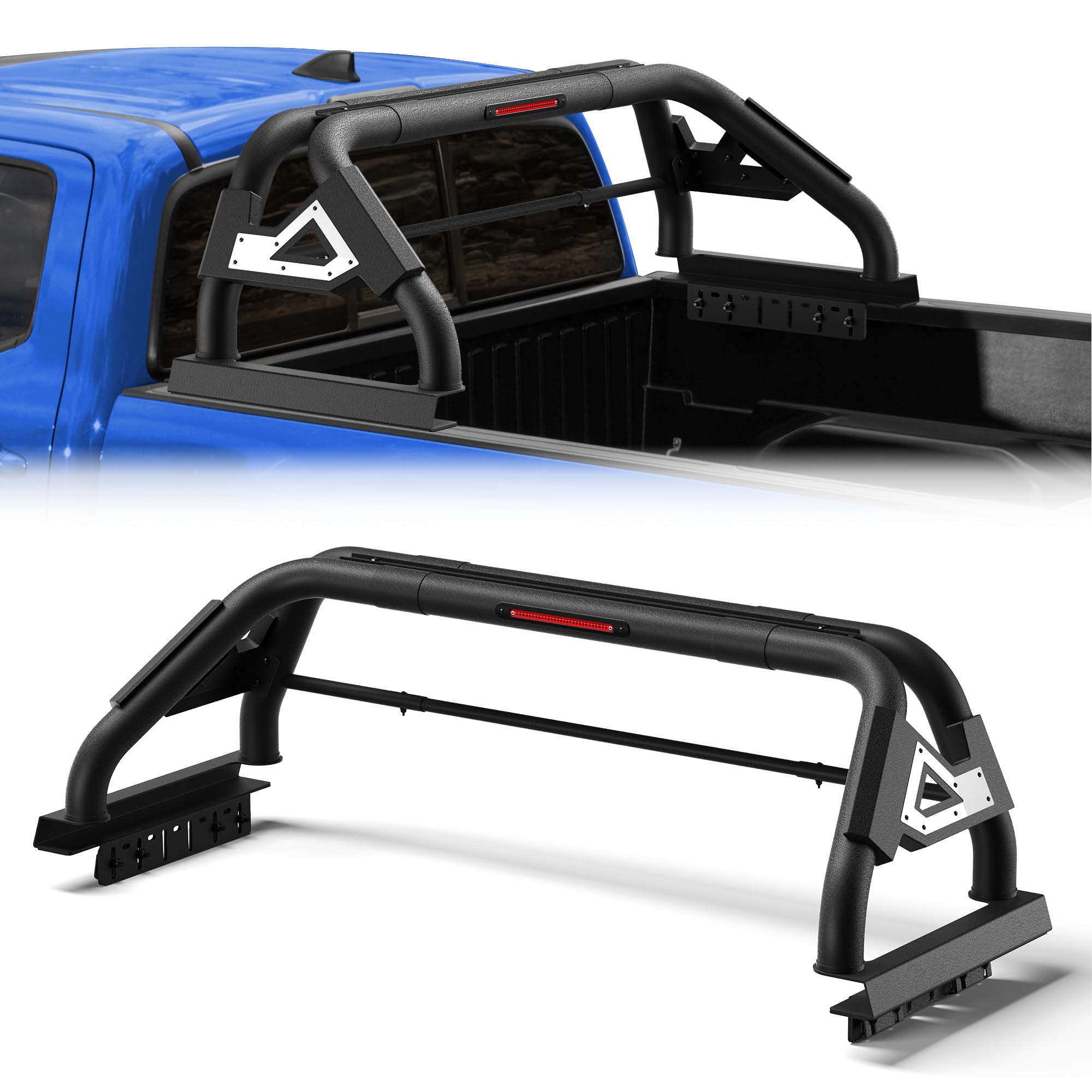 Truck Roll Bar for Mid-Size Trucks, Adjustable Chase Rack Sport Bar Compatible w