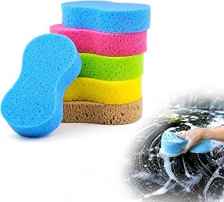 High Density Honeycomb Sponge Block for Car Wash Random Color Large Size Multipurpose Sponge Cleaning Sponge for Car, Motorcycle, Bathroom and Kitchen