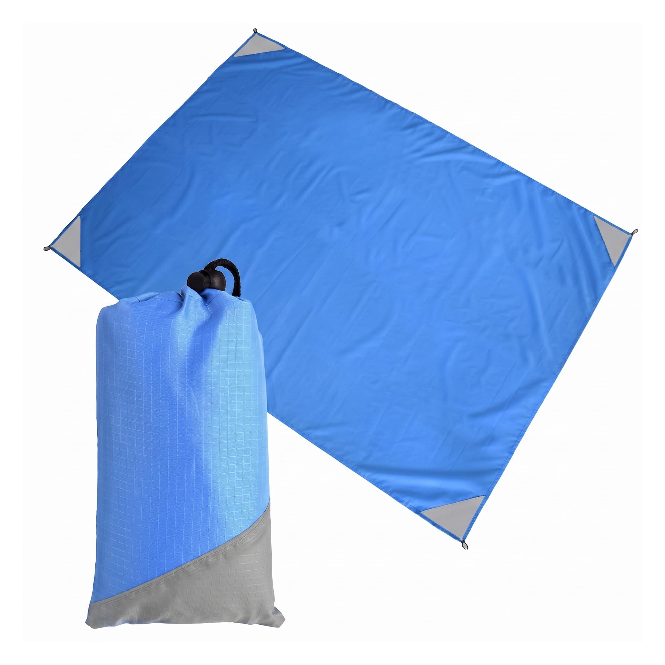 Pocket Picnic Blanket, Sandproof Lightweight Pocket Camping Tarp, 55″x 60″ Folda