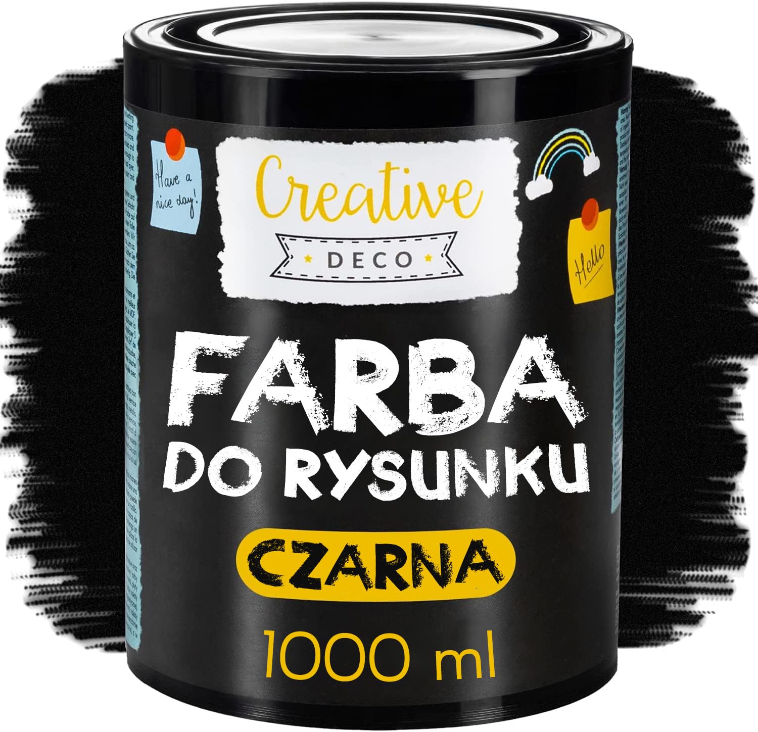 Creative Deco 33.81 fl oz Magnetic Black-Board Chalk-Board Paint | Matt
