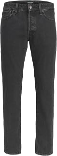 JACK & JONES Men's Comfort Fit Jeans Button Fly Grey Denim