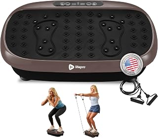 Lifepro Vibration Plate Exercise Machine with Magnetic Acupoints - Full Body Vibration Platform for Beginners and Recovery - Ideal Lymphatic Drainage Massager for Muscle Toning and Overall Fitness (Renewed)