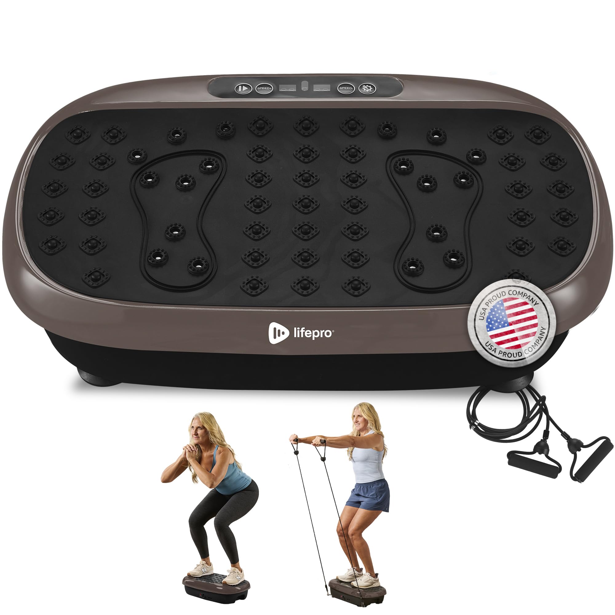 Lifepro Vibration Plate Exercise Machine with Magnetic Acupoints - Full Body Vib