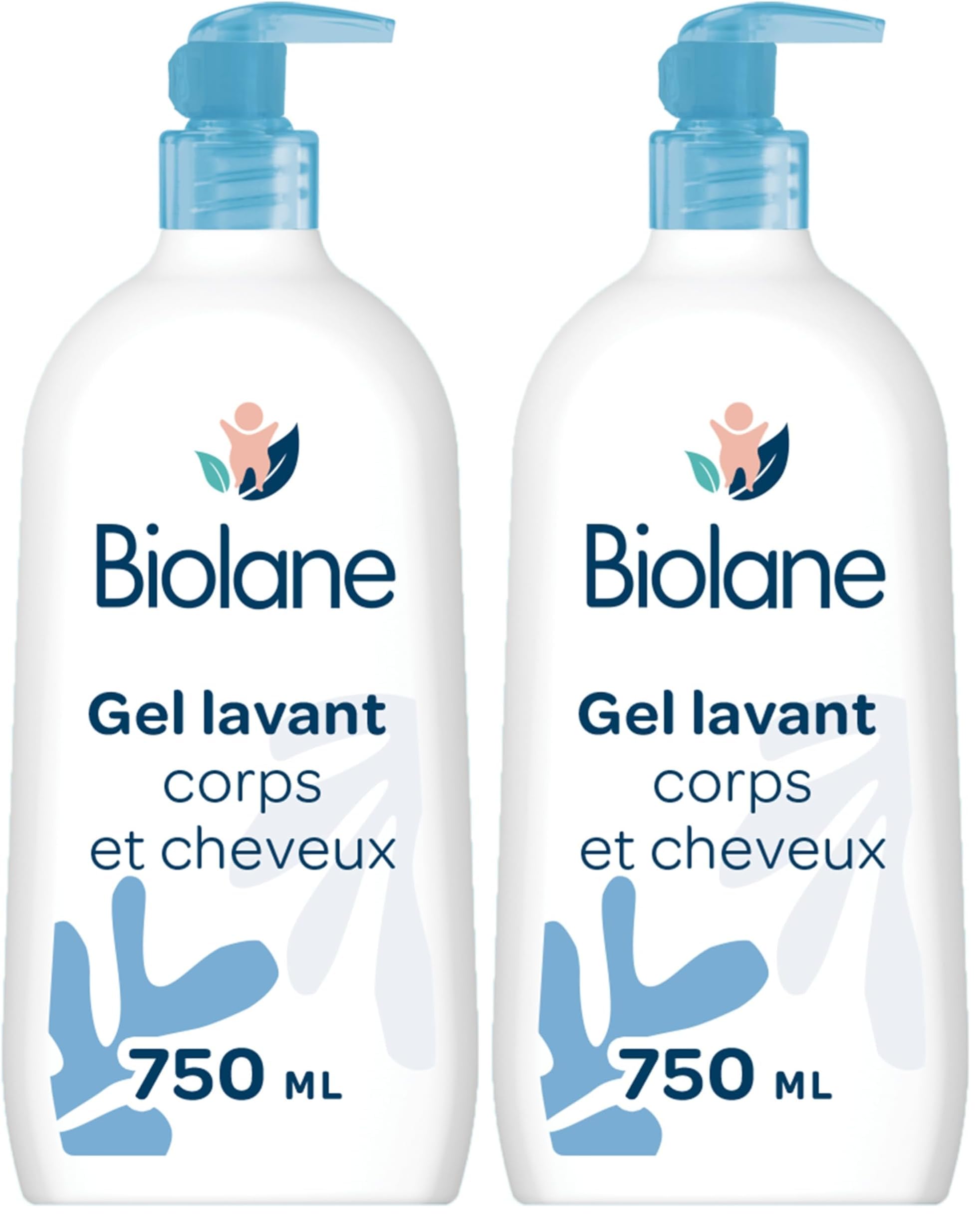 BIOLANE - Baby shower gel body and hair 2 in 1-750 ml - 97% natural origin - sof