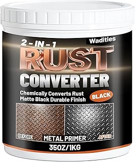2-in-1 Rust Converter & Metal Primer, 35oz Black Metal Rust Inhibitor Paint | Trailer, Truck Frame, Car Chassis, Ultra Rust Encapsulator & Inhibitor, Heat Resistance Rust Neutralizer & Conversion