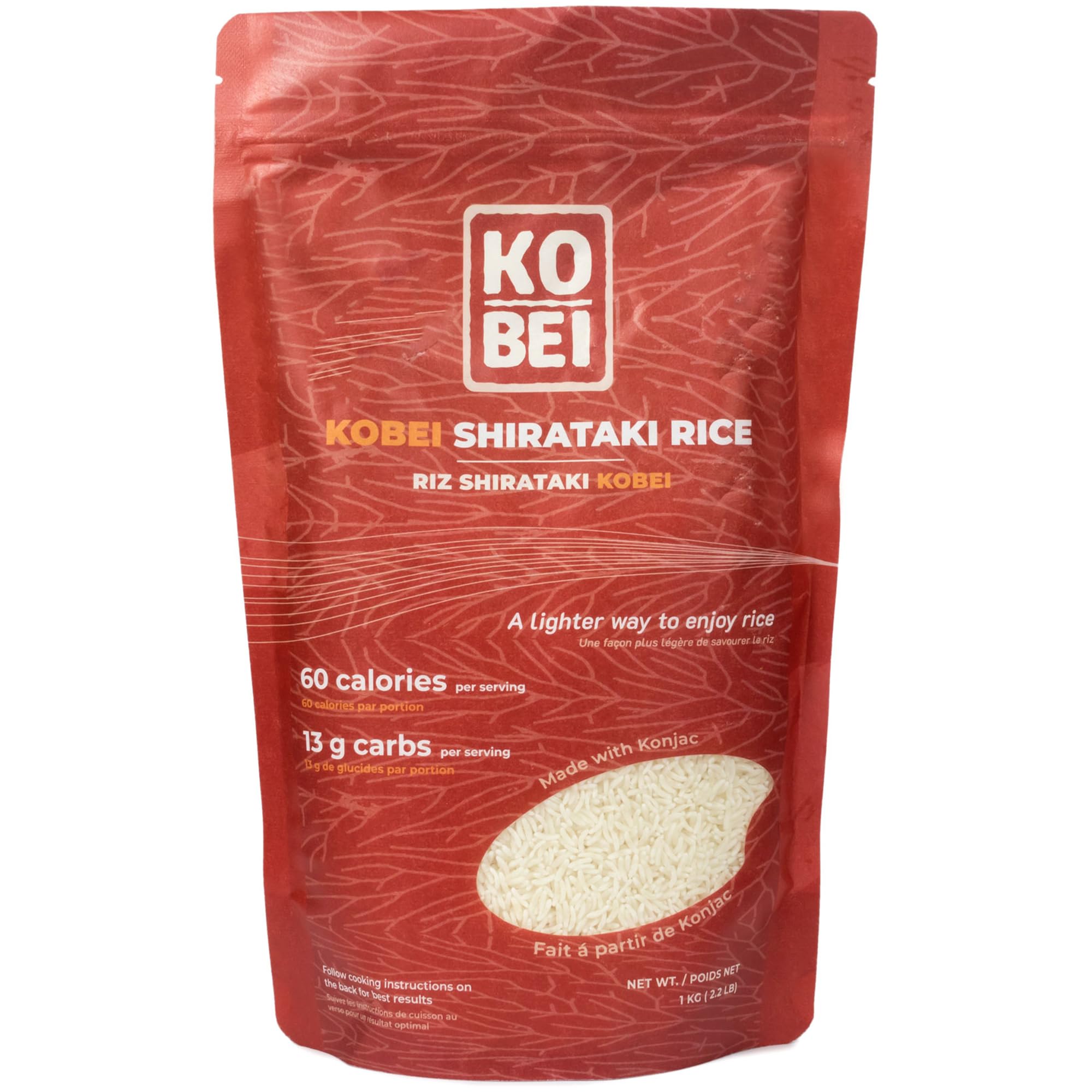 KOBEI Shirataki Rice – Low Calorie & Low Carb | Keto Alternative | Guilt Free | 