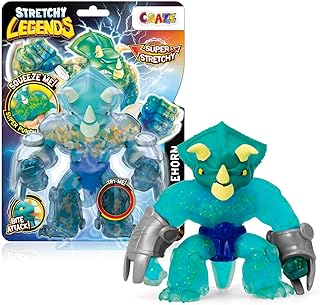 STRETCHY LEGENDS Battlehorn Elastic Action Figure for Kids Age 3+ – Deformable Superhero Toy with Slime Filling – Sensory Squishy Toy for Boys and Girls