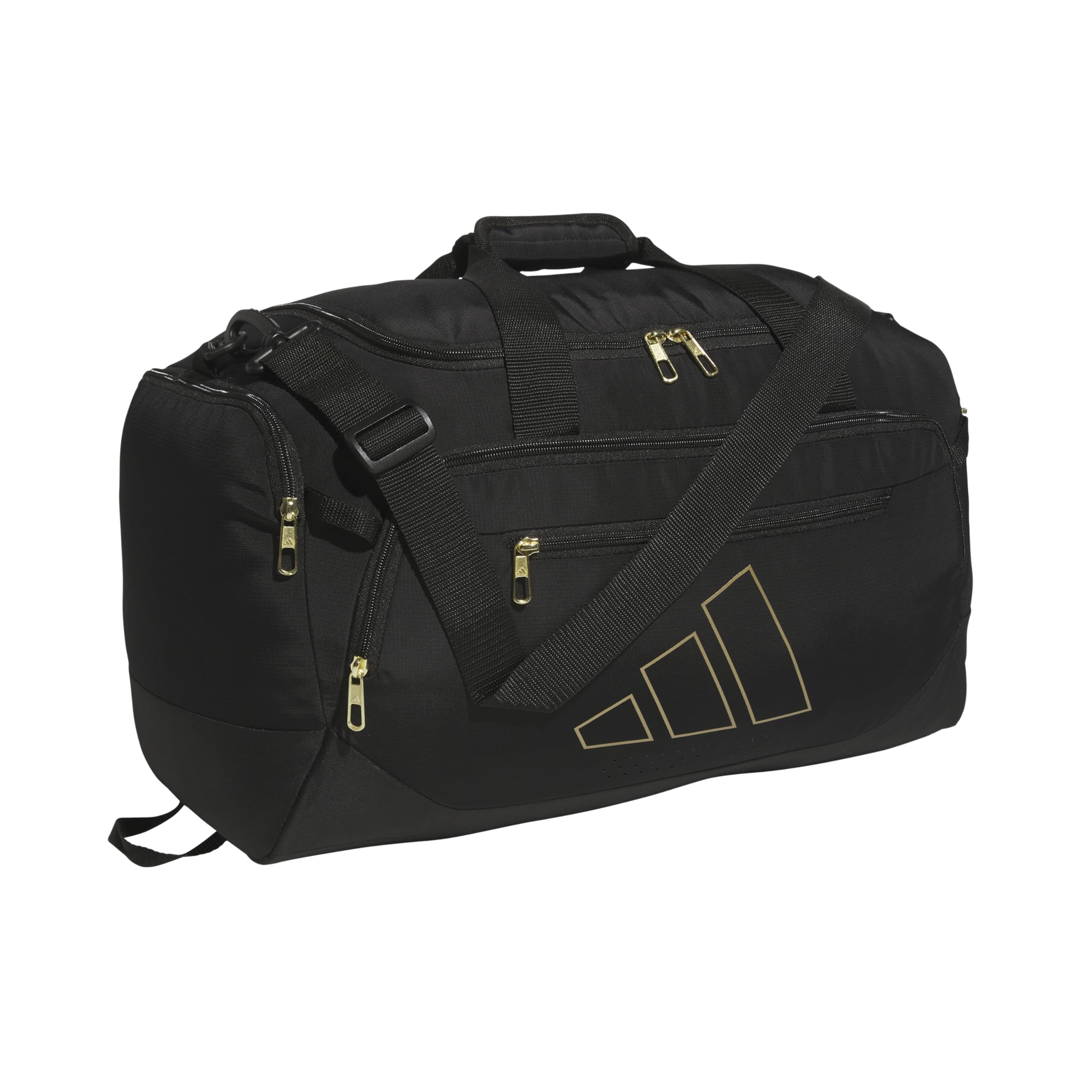 adidas Defender 5 100L Large Tote, Black and Metallic Gold, Defender 5 Large Duf