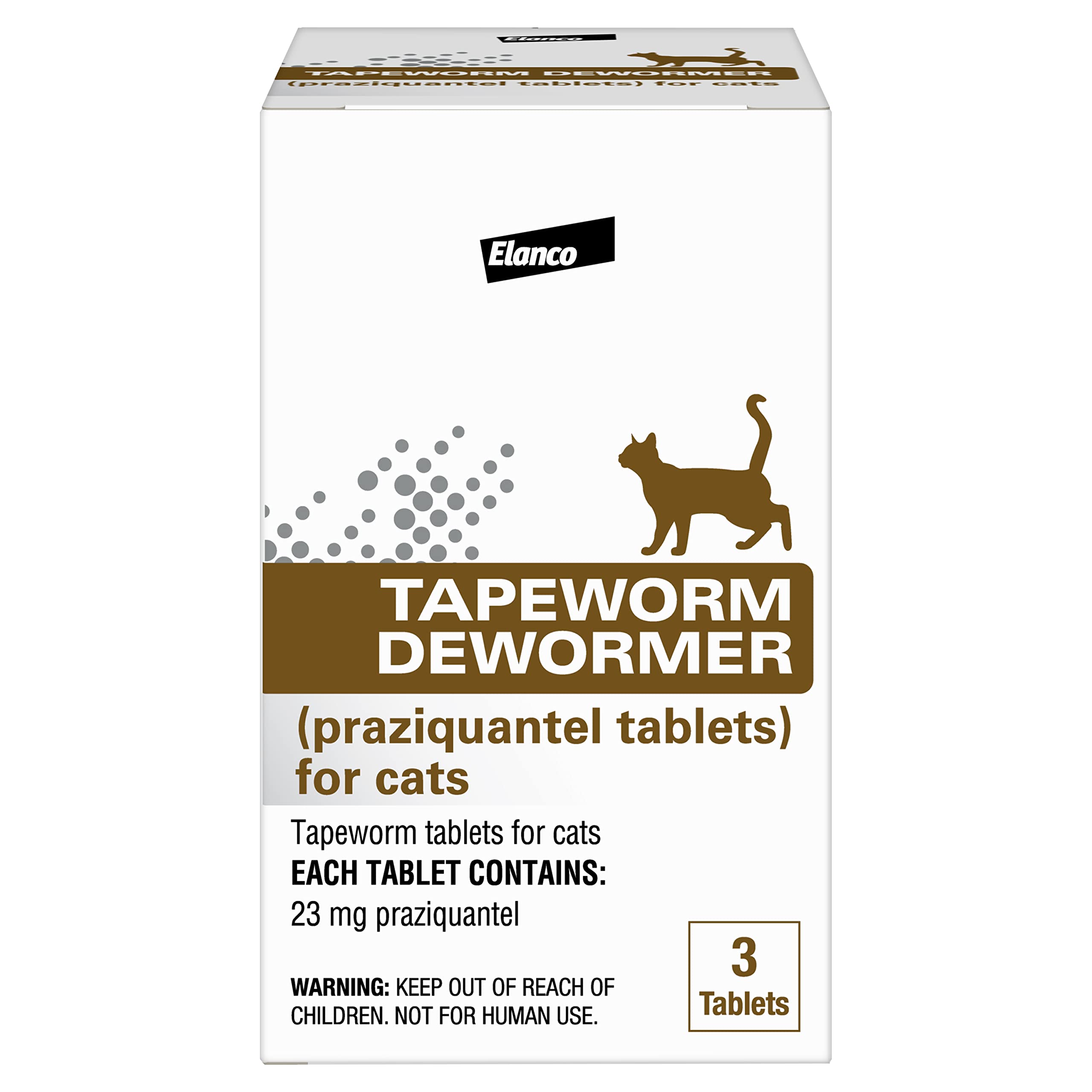 Elanco Tapeworm Dewormer (praziquantel tablets) for Cats and Kittens 6 Weeks and