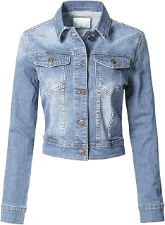 Design by Olivia Women's Stretch Denim Jacket Slim Fit Jean Coat