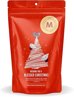 Christmas Edition Communion Cups | The Miracle Meal – 20 Pre-Filled Cups with Juice & Wafer | Celebrate Faith & Joy