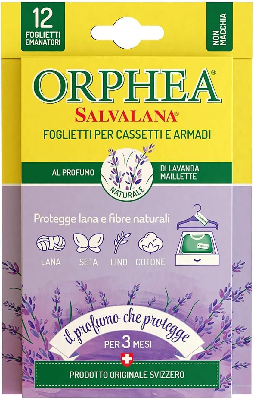 Orphea Salvalana Sheets for Drawers and Wardrobes, Protects Wool and Clothes All