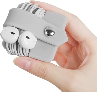 ELFRhino Cord Organizer Earbuds Holder Earphone Wrap Earphones Organizer Headset Headphone Earphone Wrap Winder Cord Manager Cable Winder Gray