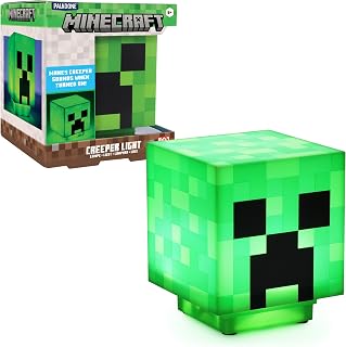 Paladone Minecraft Creeper Light with Official Creeper Sounds, Battery Powered
