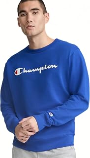 Champion Men's Powerblend Fleece Crew Block Outline