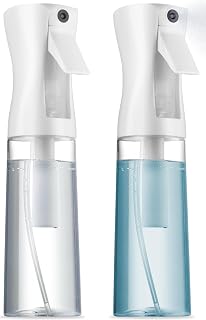 SUPER+ 2 Pack Continuous Spray Bottles - Ultra Fine Mist Sprayer | Water Spray Bottle For Hair Mister Spray Bottle | Hair Spray Bottles For Hairstyling, Cleaning, Salons - 2pk 6.8 OZ / 200 ML