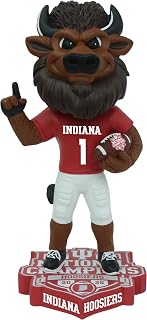 Hoosier The Bison Indiana Hoosiers 2025 CFP National Champions Red Jersey Bobblehead College