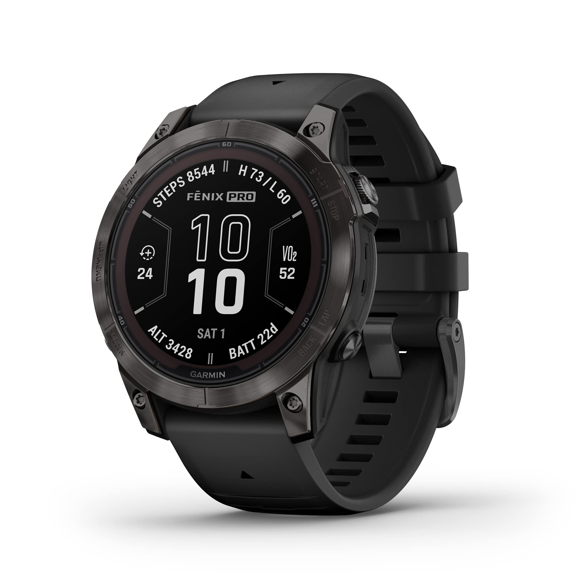 Garmin fēnix 7 Pro Sapphire Solar, Multisport GPS Smartwatch, Built-in Flashligh