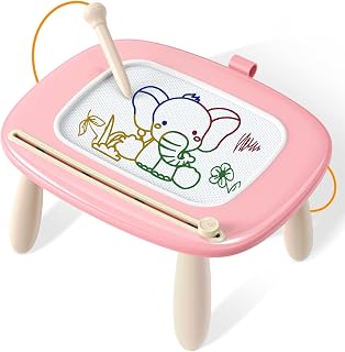 Seimome Magnetic Drawing Board, Toddler Girl Toys for 1-3 Year Old, Doodle Board Learning and Educational Kids Toys- Pink