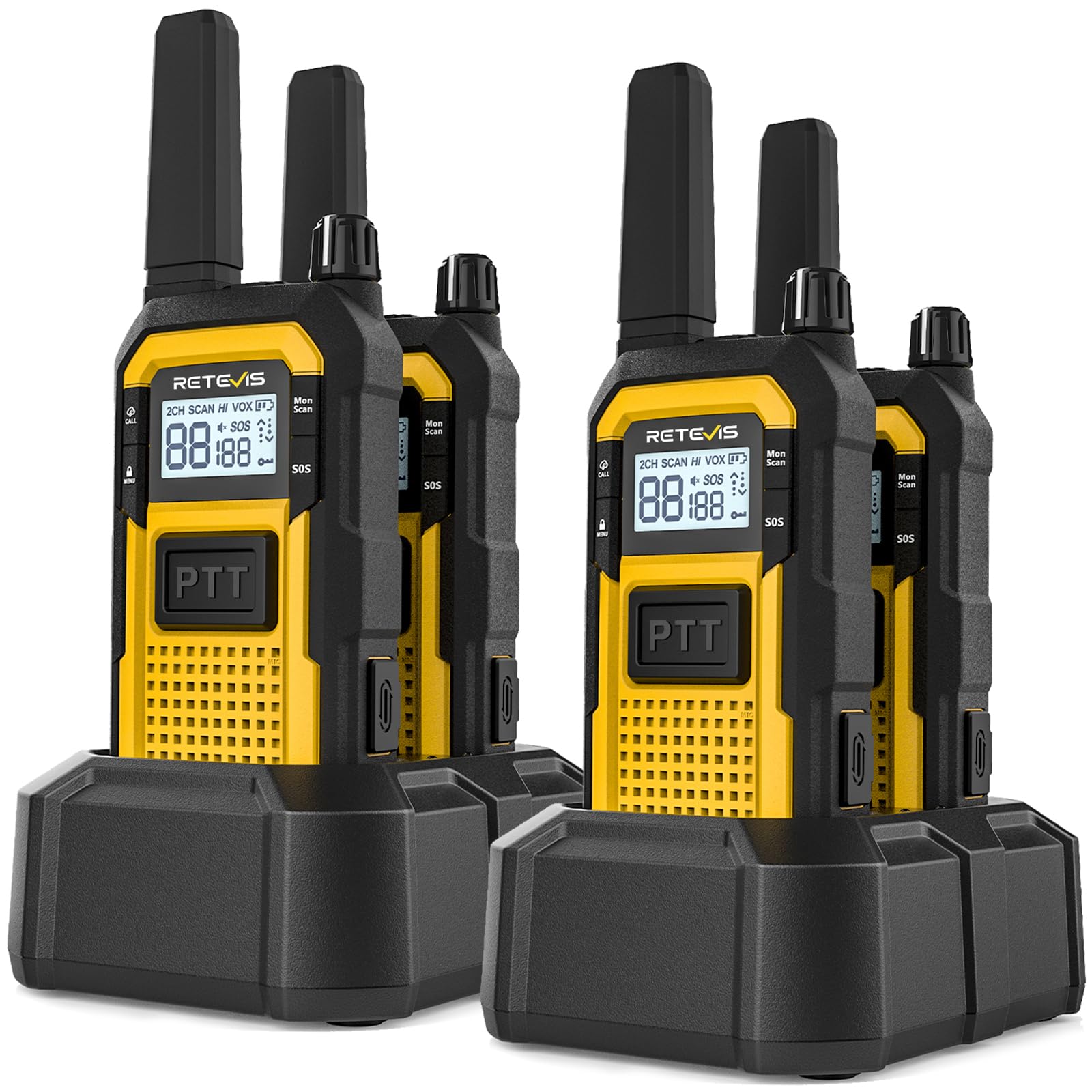 Retevis RB48 Military-Standard & IP67 Waterproof Walkie Talkies Long Range | Hea
