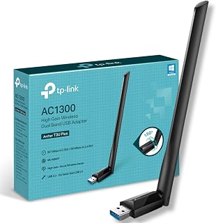 TP-Link Archer T3U Plus AC1300 WiFi Dongle, USB WiFi Adapter for PC | Dual-Band, 2 High-Gain Antennas Built in One, MU-MIMO, Windows 11 / 10 / 8.1 / 8 / 7XP & macOS, Easy Setup