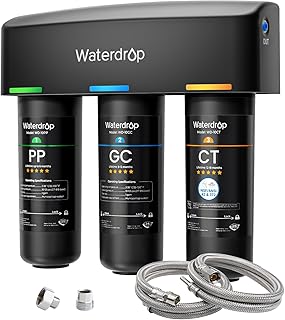 Waterdrop TSA 8-Layer Under Sink Water Filter System, NSF/ANSI 42 Certified | Reduce PFAS, PFOA/PFOS, Reduce Lead, Chlorine, Bad Taste, Enhanced Taste and Odor, No TDS Reduction